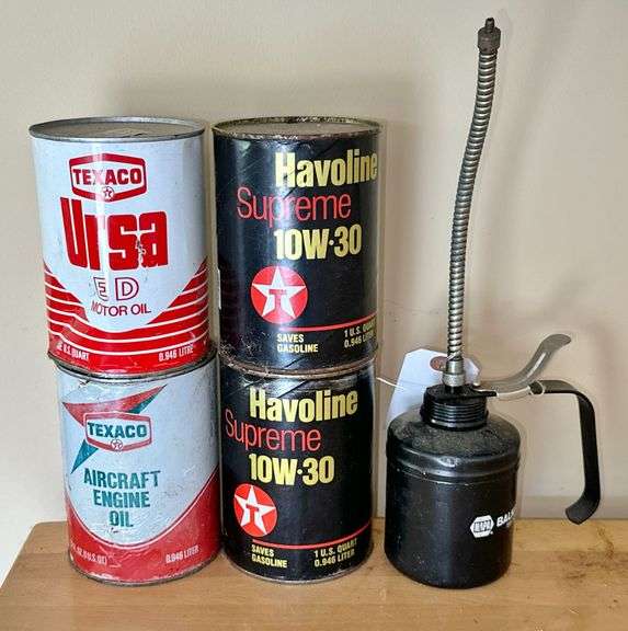 Texaco & Havoline Oil Cans & Oiler image