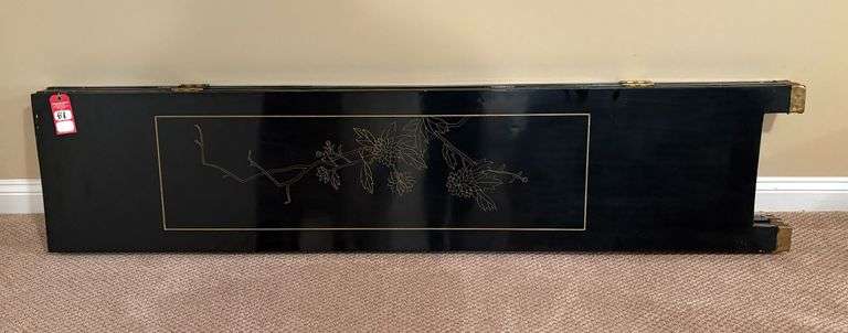 Oriental 4-Panel Lacquered Coromandel Room Divider image