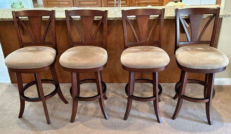 Swivel Style Upholstered Bar Stools image