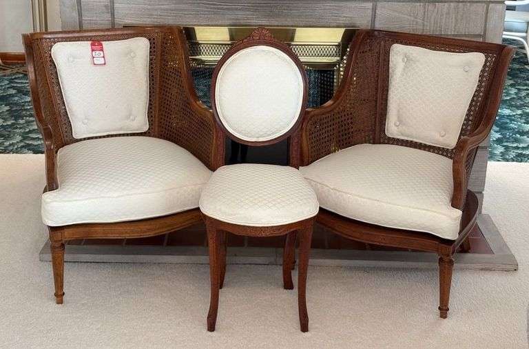 Upholstered Bergere Chairs image