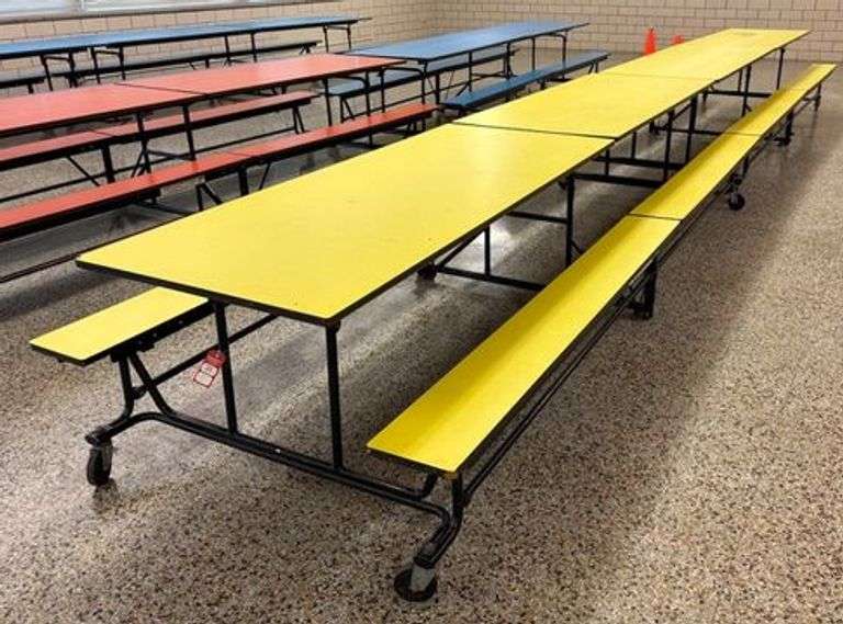 Hamilton Industries Folding Bench Cafeteria Tables image