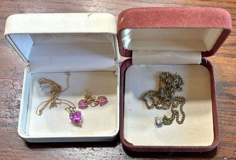14K Gold Women's Necklace & 10K Gold Necklace/Earrings image