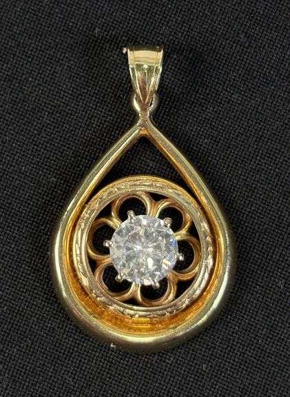 14K Gold Women's Diamond Pendant image