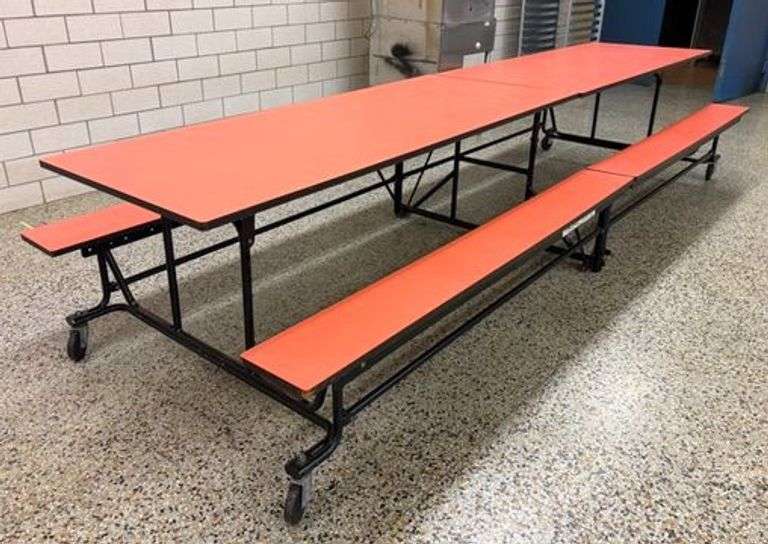 Hamilton Industries Folding Bench Cafeteria Tables image