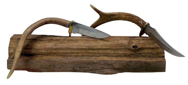 Custom Stag Handled Knife Display image