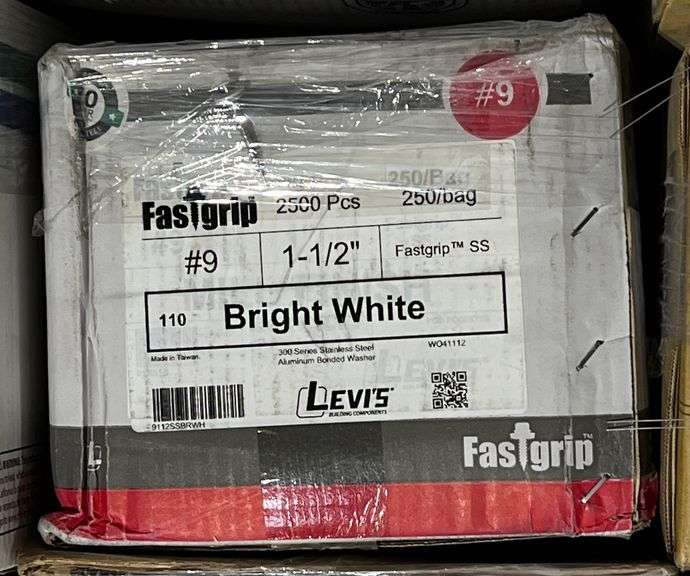 #9x1.5" Fasteners, Color-Bright White, qty:2500 image