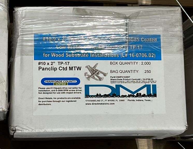 #10x2" Fasteners, Color-Silver, qty:2000 image