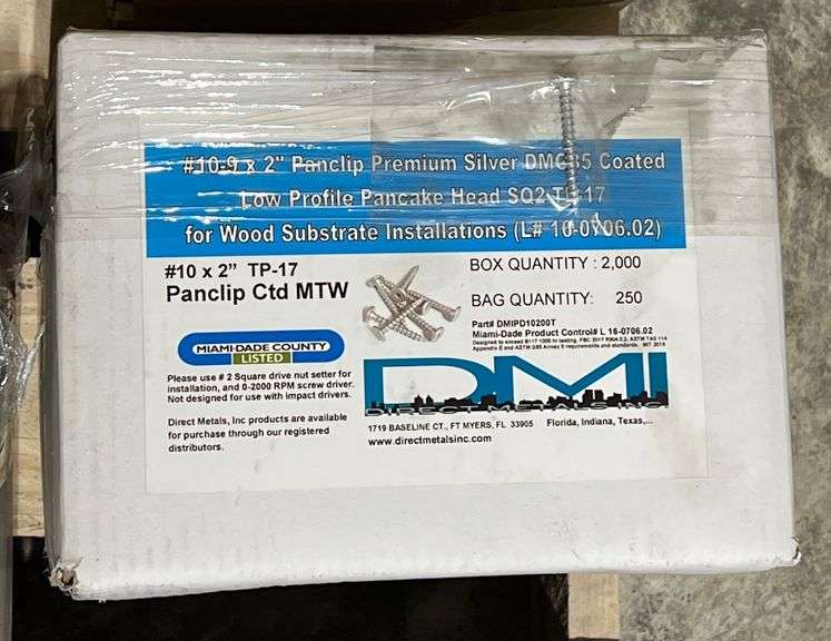 #10x2" Fasteners, Color-Silver, qty:2000 image