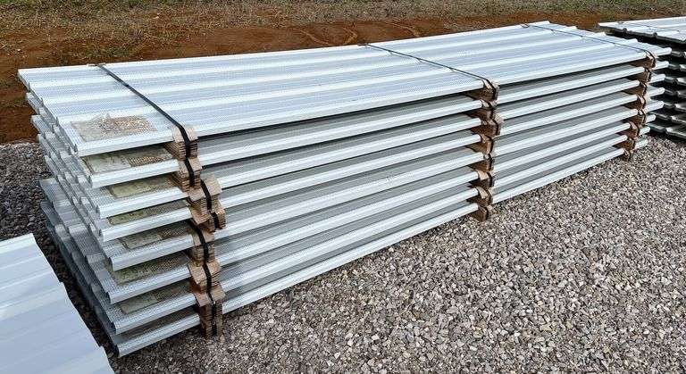 Niccor Stormshield 29 Gauge Metal Siding/Roofing, qty: 35 sheets, color: Bright White Perforated image