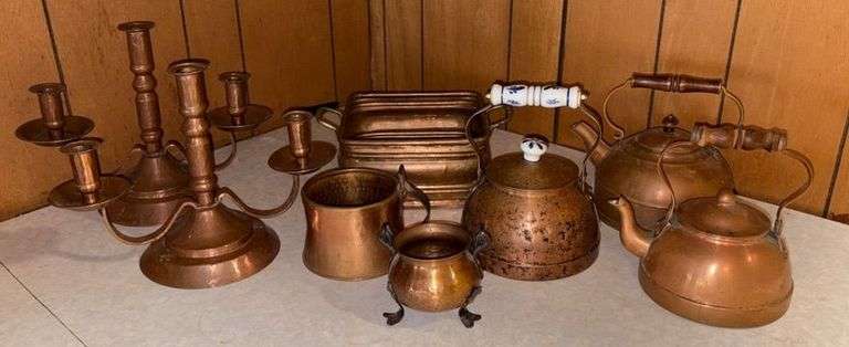 Copper Serving Items & Candle Holders image