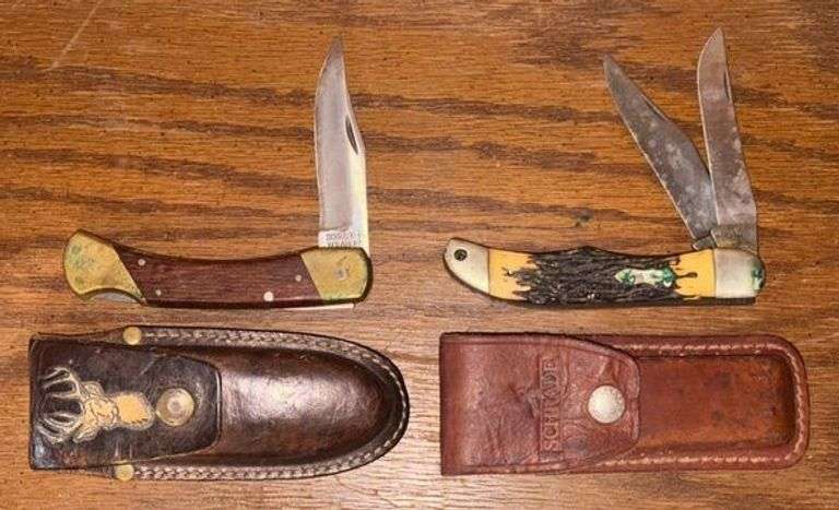 Schrade Fixed Blade Pocket Knives with Leather Sheaths image