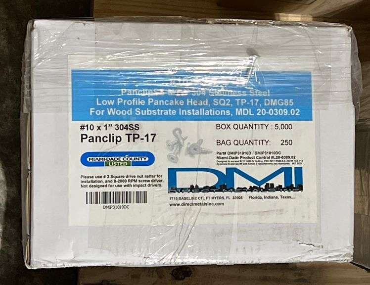 #10x1" Fasteners, Color-Stainless Steel, qty:5000 image