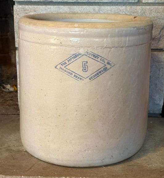 Pittsburg Pottery Co. Inc. Diamond Brand 5Gal Stoneware Crock image