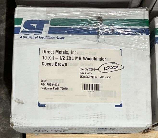 #10x1.5" Fasteners, Color-Cocoa Brown, qty:1500 image