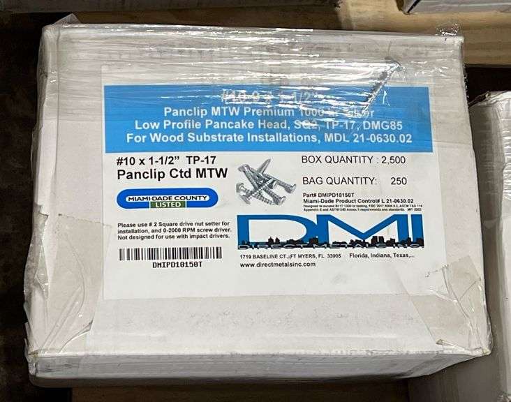 #10x1.5" Fasteners, Color-Silver, qty:2500 image