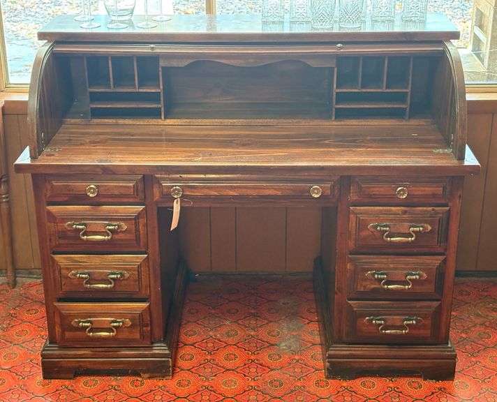 Wooden Roll Top Desk image