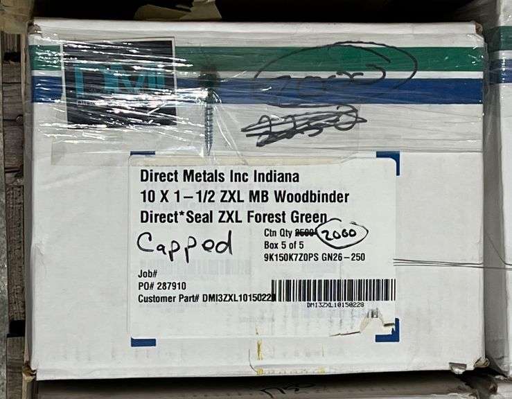 #10x1.5" Fasteners, Color-Forest Green, qty:2000 image