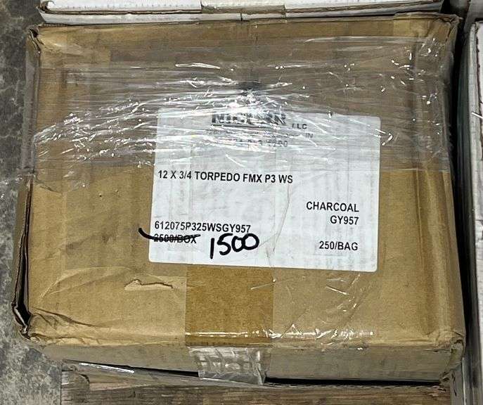 #12x3/4" Fasteners, Color-Charcoal, qty:1500 image