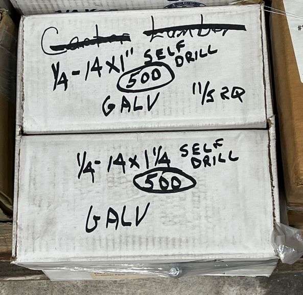 #14x1" Fasteners, Color-Galvanized, qty:500 image