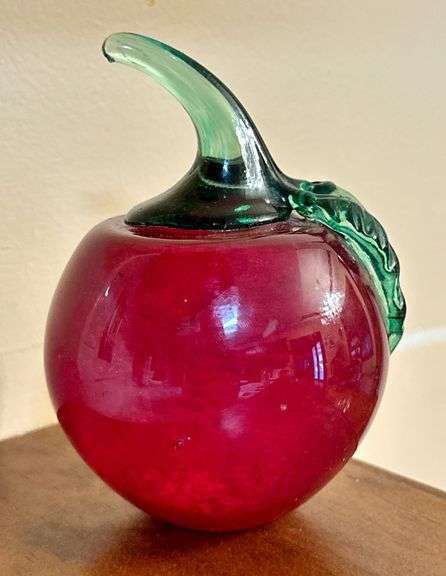 Zimmerman Art Glass "Apple" Paperweight image