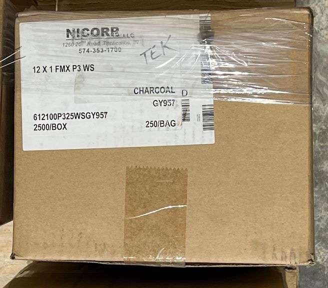 #12x1" Fasteners, Color-Charcoal, qty:2500 image