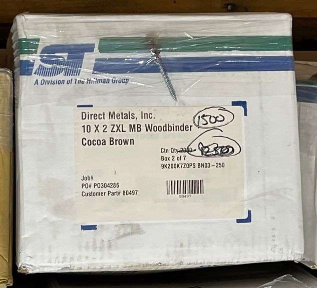 #10x2" Fasteners, Color-Cocao Brown, qty:1500 image