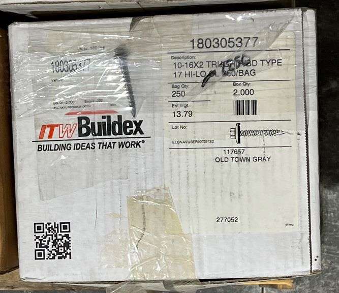 #10x2" Fasteners, Color-Old Town Grey, qty:2250 image