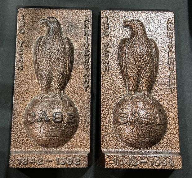 Case 150 Year Anniversary 1842-1992 Cast Iron Book Ends image