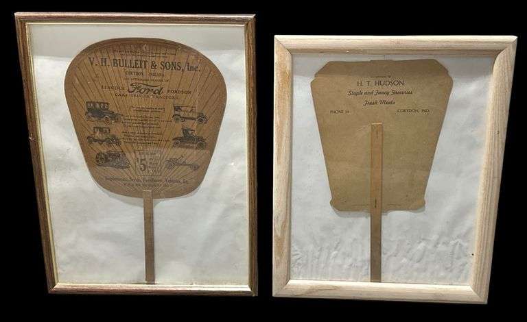 V.H. Bulleit & Sons; H.T. Hudson Corydon, IN Advertising Fans image