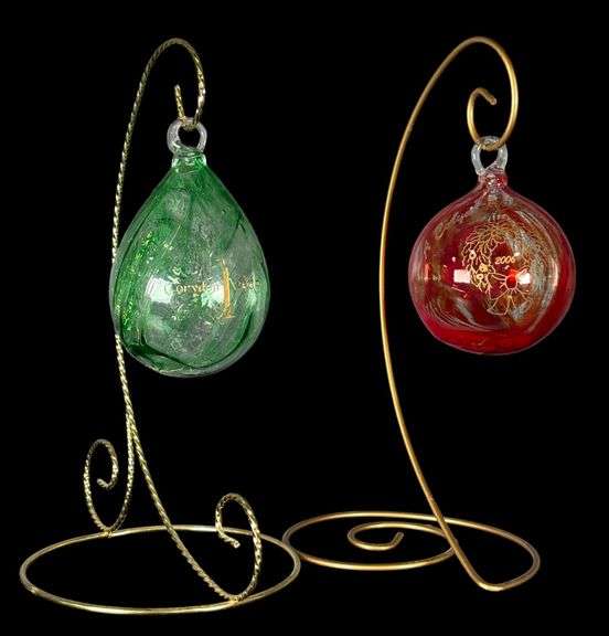 Zimmerman Art Glass 2005 & 2006 Christmas Ornaments image