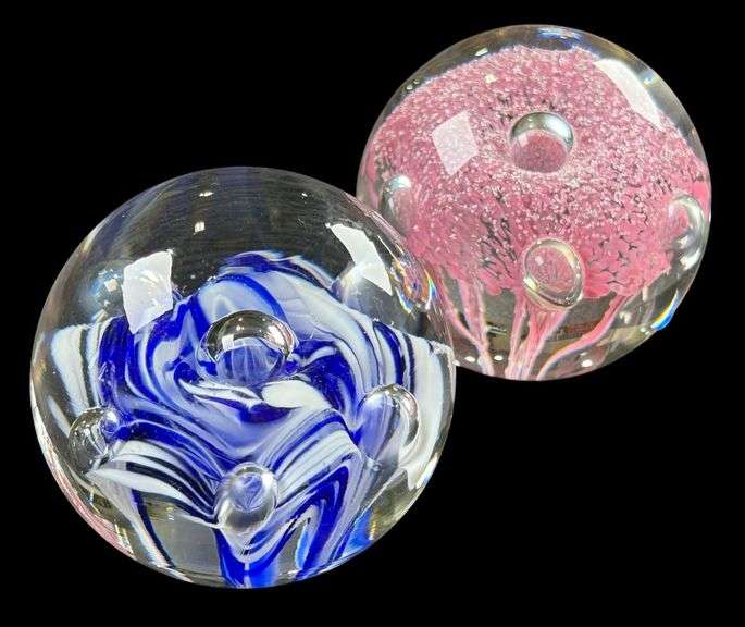 Zimmerman Art Glass " The Corydon State Bank 60th Anniversary 1922-1982" Paperweights image