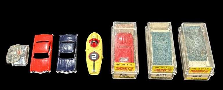 Aurora HO Scale Thunderjet 500 Jaguar, Buick "Riveria" & Mustang Hardtop Slot Cars image