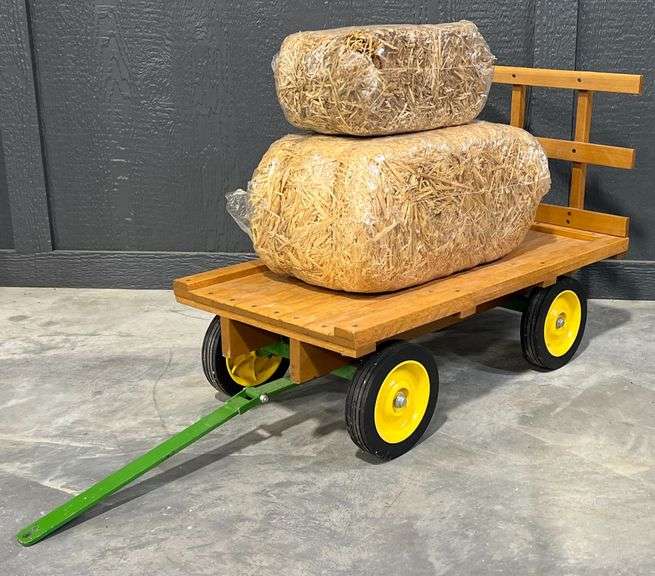 Custom Built John Deere Flatbed Hay Wagon (Pedal Tractor Scale) image