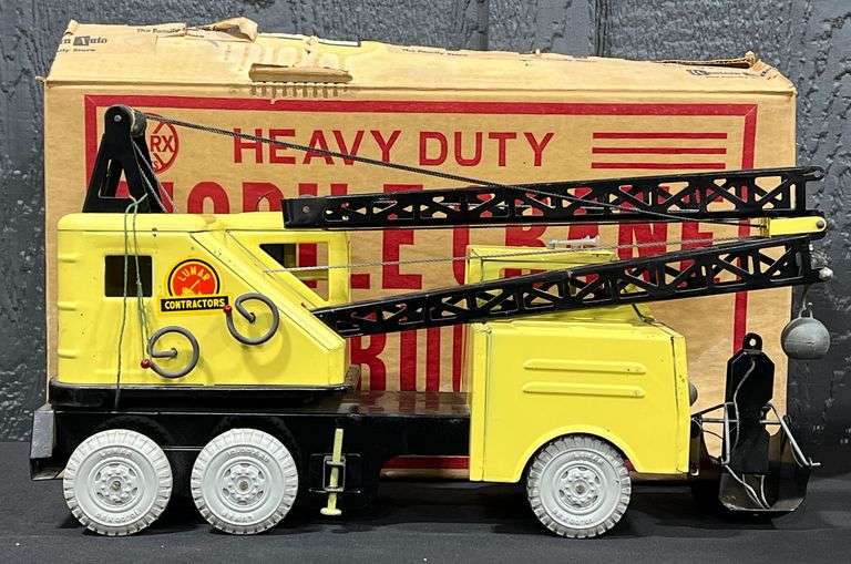 Vintage Marx Heavy Duty Mobile Crane Truck with Original Box image