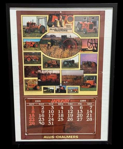 1984 Allis-Chalmers Framed Calendar image