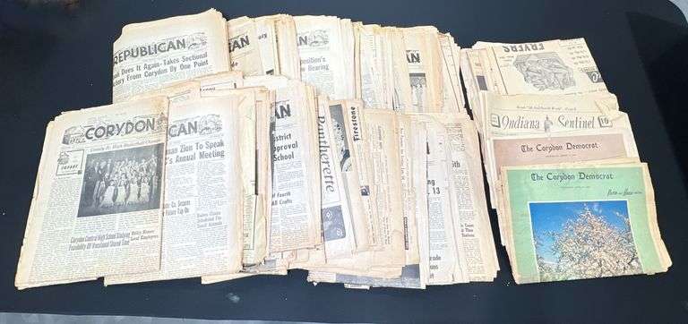 Early Corydon Democrat & Republican Newspaper Collection image