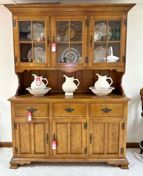 Vintage Maple China Cupboard image
