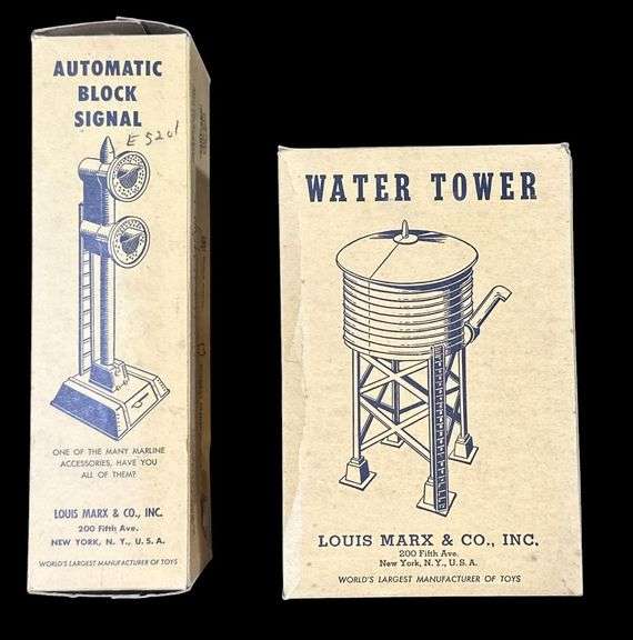 Louis Marx & Co. Inc No. 464 Automatic Block Signal & No. 065 Water Tower image