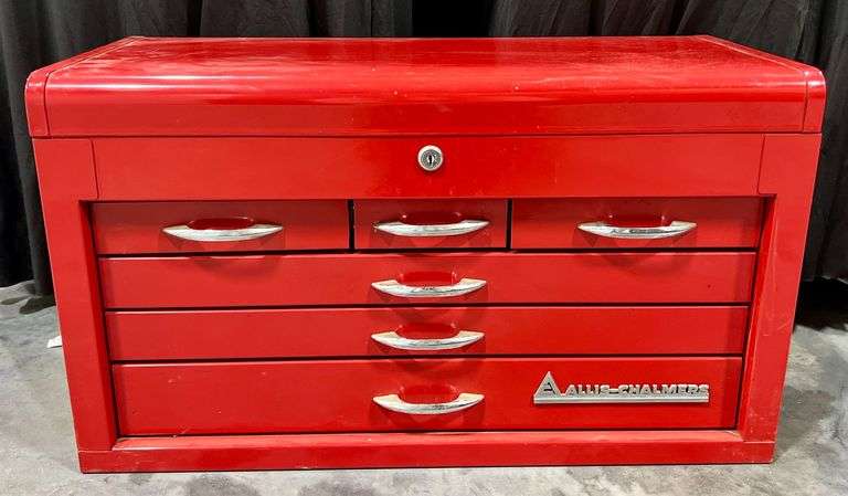 Vintage Allis-Chalmers 6-Drawer Tool Chest image