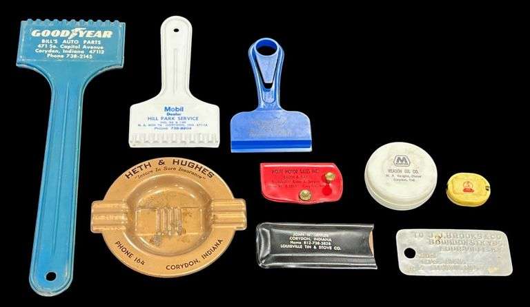 Heath & Hues, Reasor Oil, Wolfe Motor Sales, Bill Auto Parts, Mathers-Eckart Ford Memorabilia image