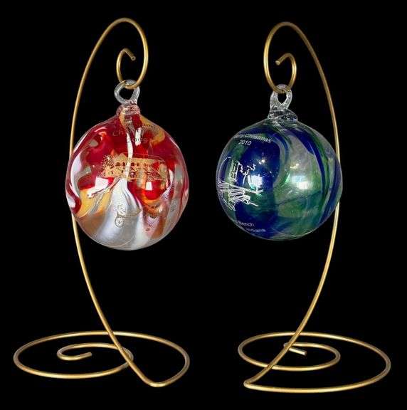 Zimmerman Art Glass 2009 & 2010 Christmas Ornaments image