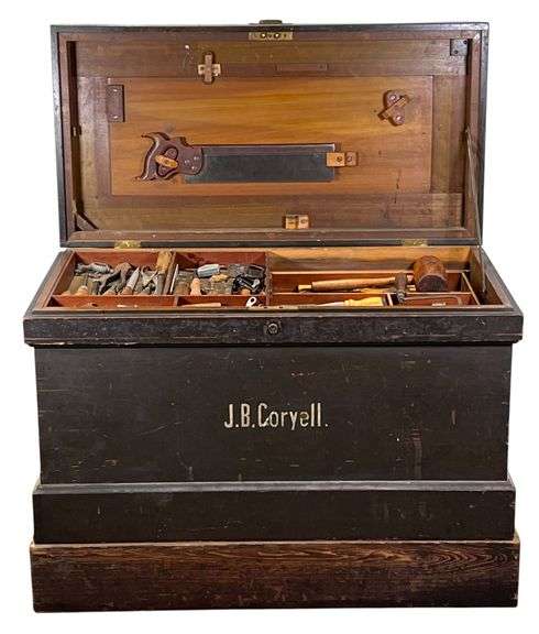 Early Cabinet Makers Tool Chest & Tool Collection, Owned by J.B. Coryell (Cabinet Maker for L&N Railroad) image