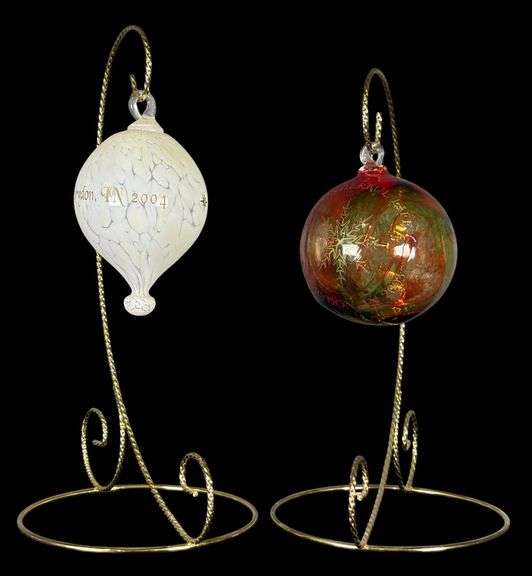 Zimmerman Art Glass 2003 & 2004 Christmas Ornaments image