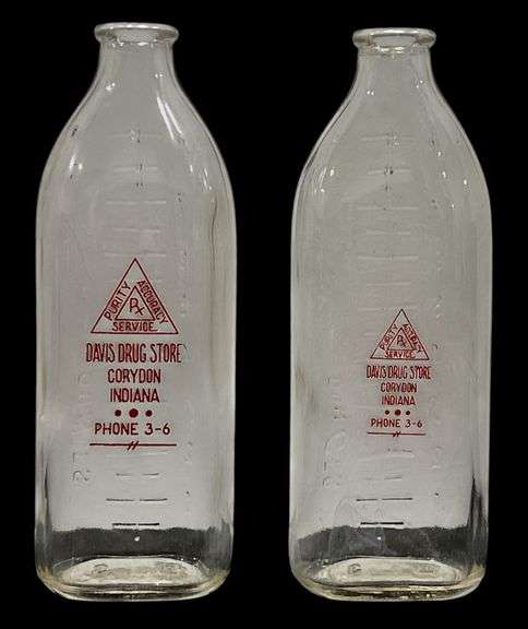 Davis Drug Store Corydon, IN Medicine Bottles image