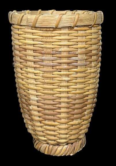 Vintage McAdams Hand Woven Basket Made in New Middletown, IN image