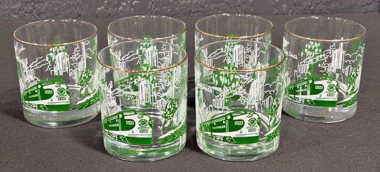 Southern Railway Serves The South "Look Ahead - Look South" Glasses image
