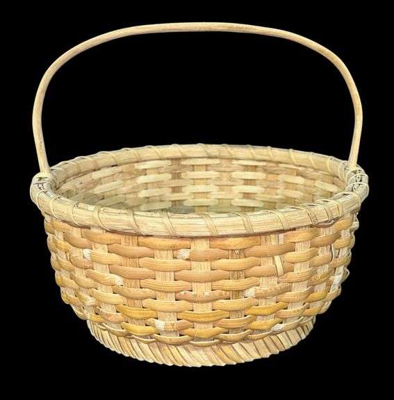 Vintage McAdams Hand Woven Basket Made in New Middletown, IN image