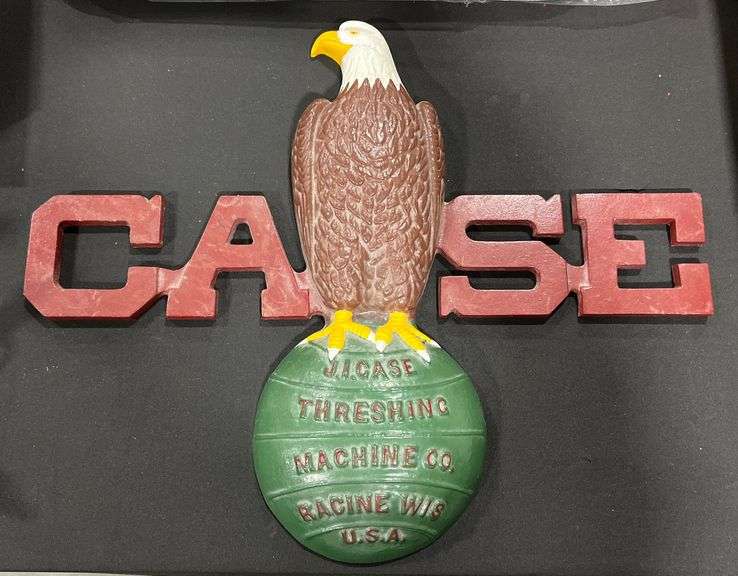 ERTL J.I. Case Threshing Machine Co Cast Aluminum Wall Hanging image