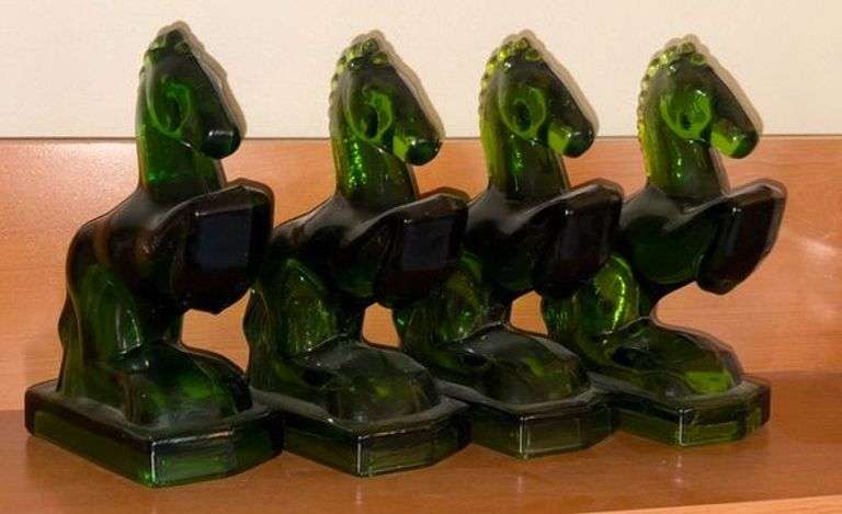 LE Smith Glass Horse Book Ends image