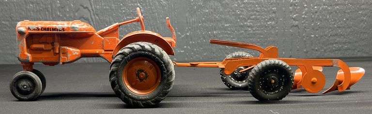 Early Allis-Chalmers C Tractor with 2x Pull Type Plow